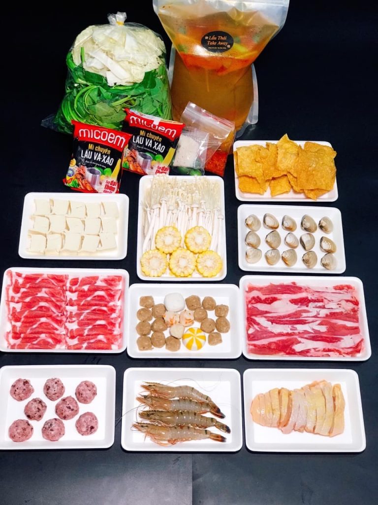 Khay xốp hải sản