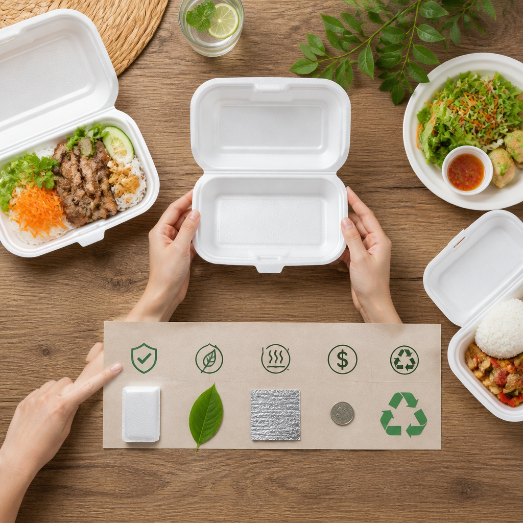 Cẩm nang chọn mua khay xốp đựng thực phẩm: Kích thước M16 có phù hợp với nhu cầu của bạn năm 2026?