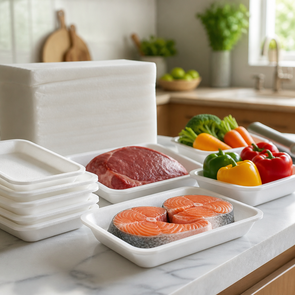 Khay xốp M18 được sử dụng để bảo quản các loại thực phẩm tươi sống