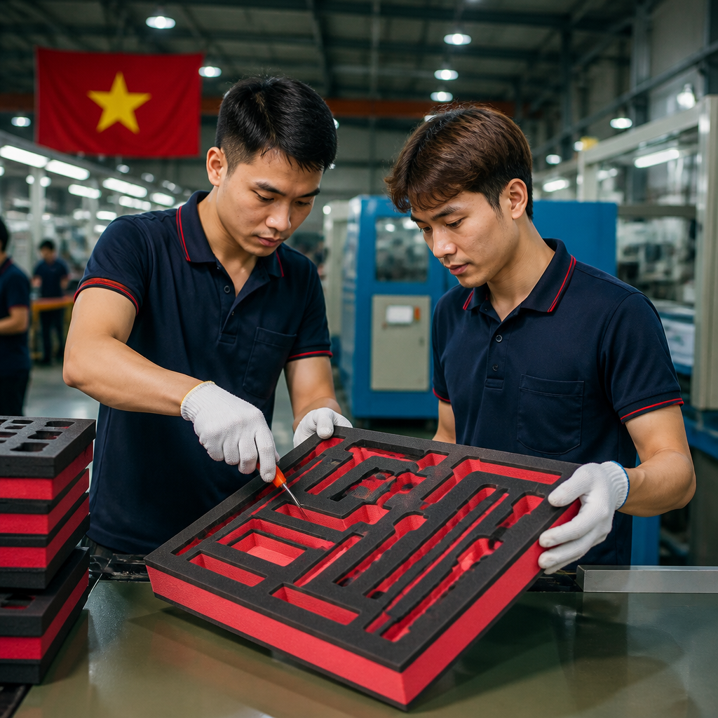 Kiểm tra chất lượng và an toàn thực phẩm trong nhà máy sản xuất khay xốp