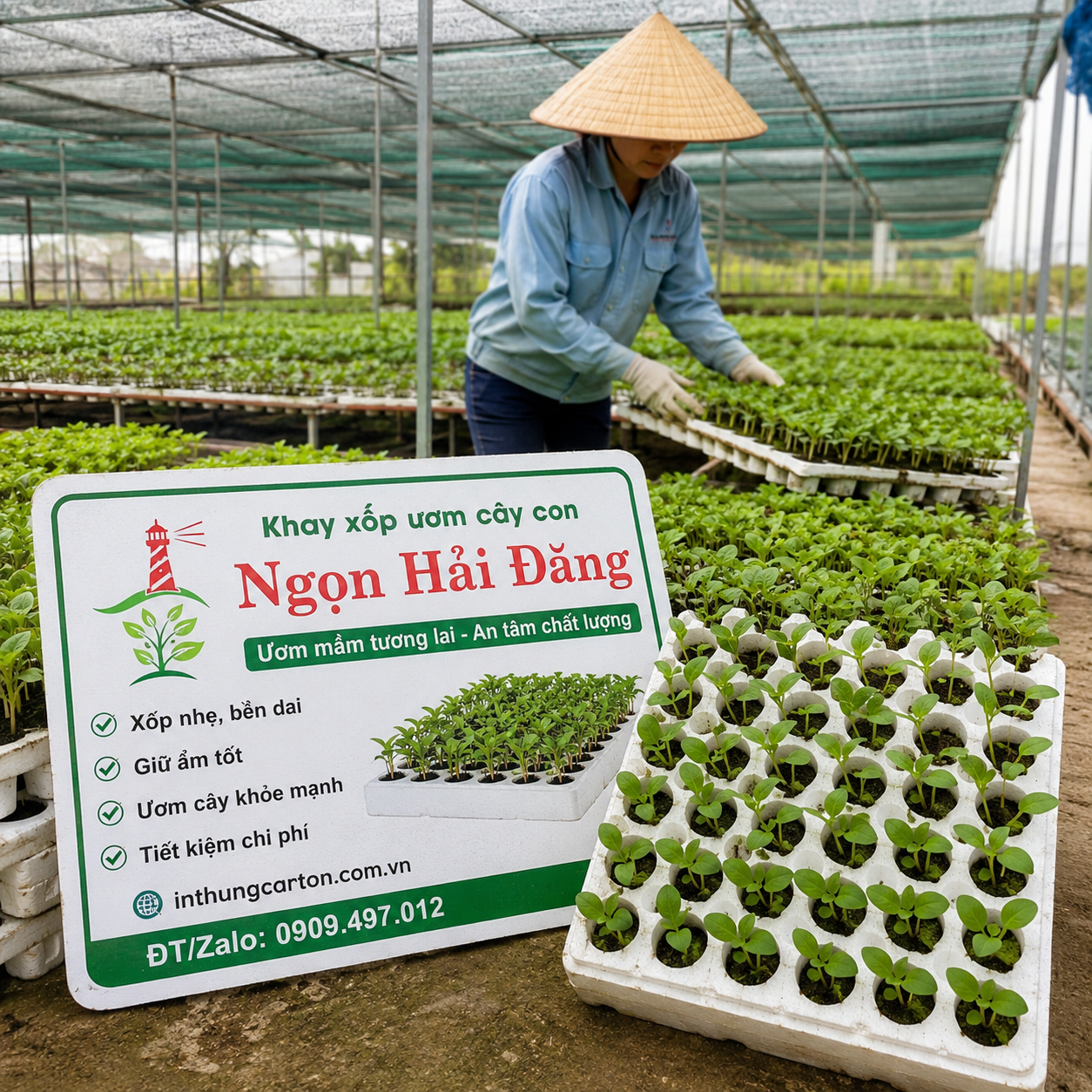 Khay xốp ươm cây con Ngọn Hải Đăng